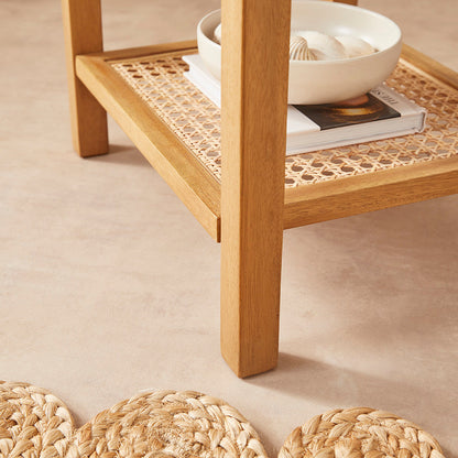 Bali Rattan Bedside Table with 1 Drawer Fishe and Lilly