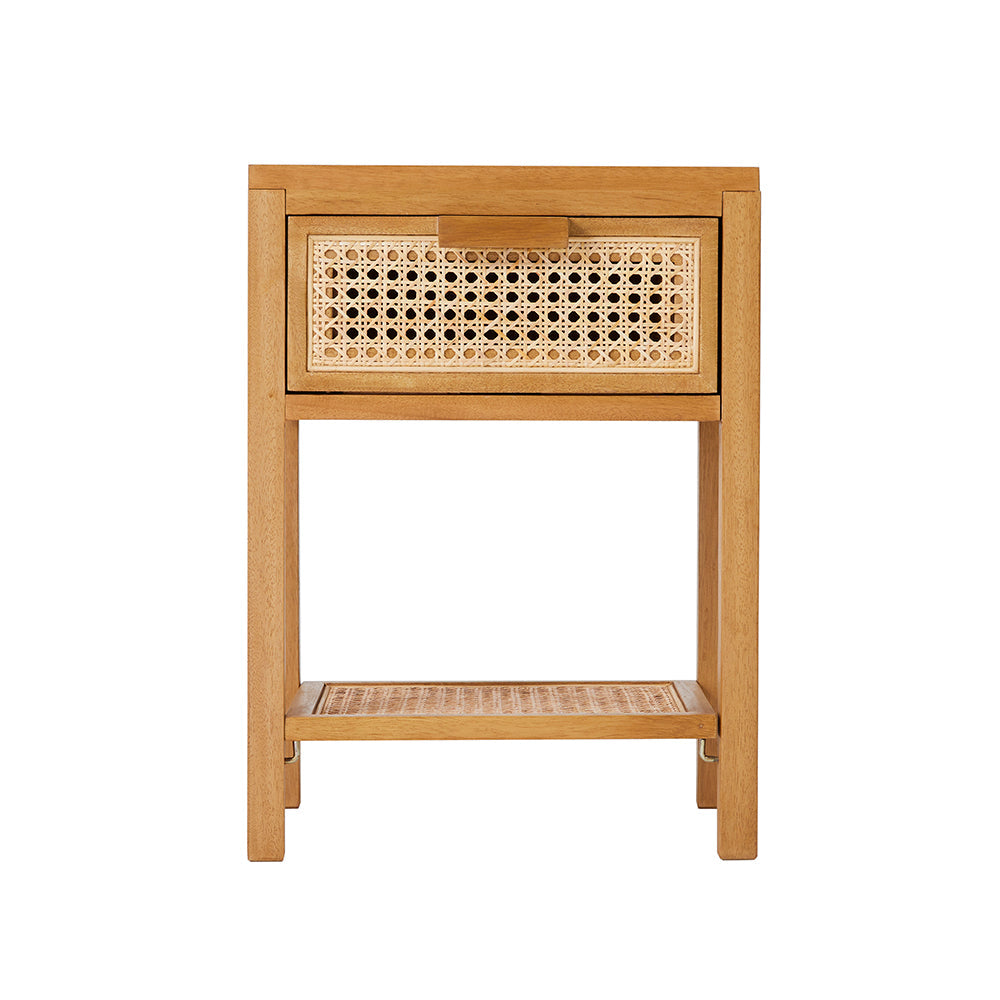 Bali Rattan Bedside Table with 1 Drawer Fishe and Lilly