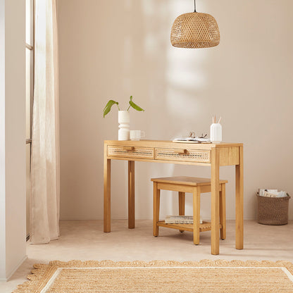 Bali Rattan Dressing Table with 2 Drawers Fishe and Lilly