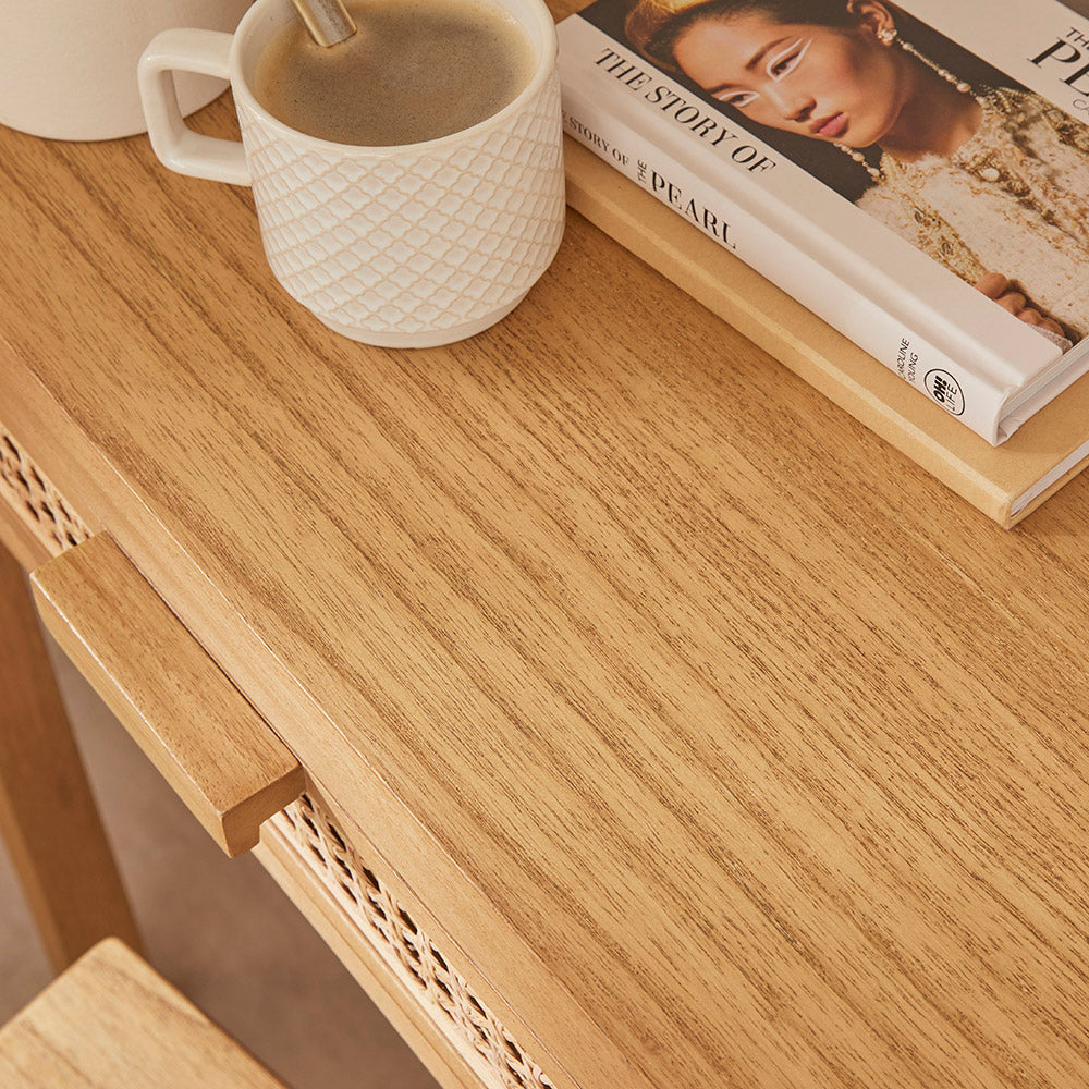 Bali Rattan Dressing Table with 2 Drawers Fishe and Lilly