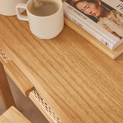Bali Rattan Dressing Table with 2 Drawers Fishe and Lilly