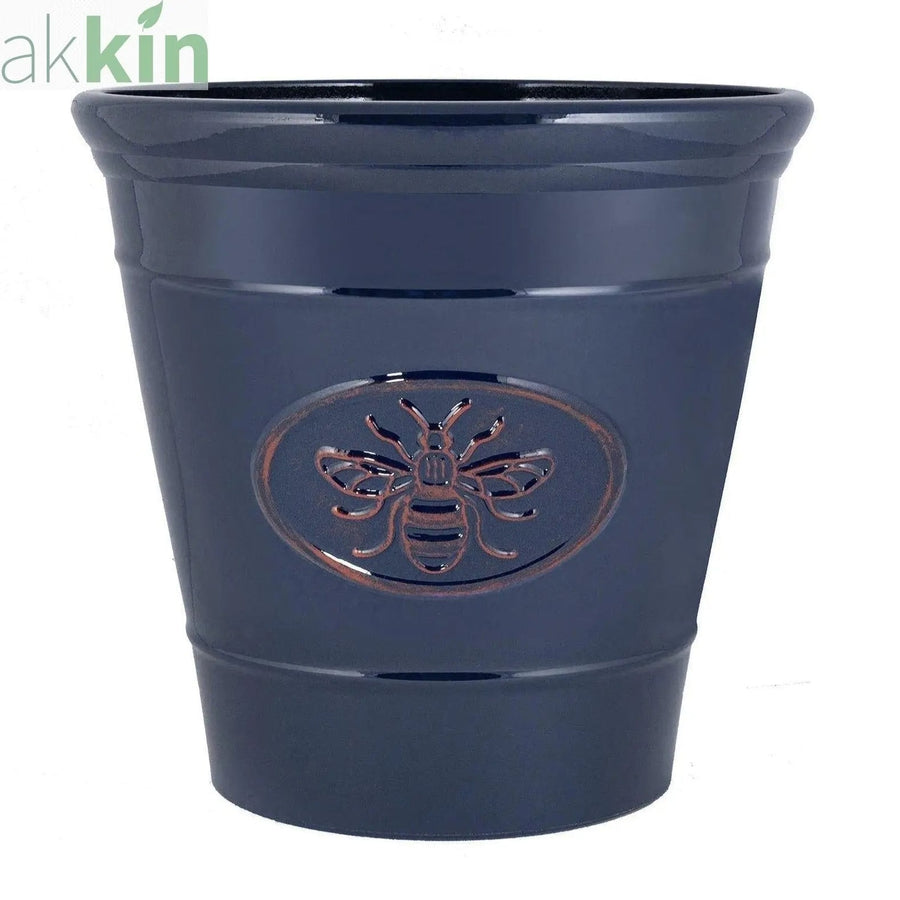 Bee Planter Round 23cm Dark Blue - AK Kin Garden Supplies