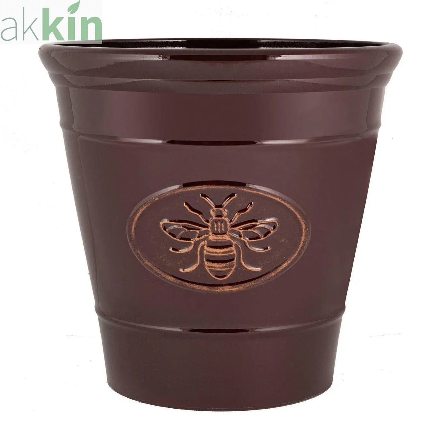 Bee Planter Round 23cm - Dark Brown - AK Kin Garden Supplies
