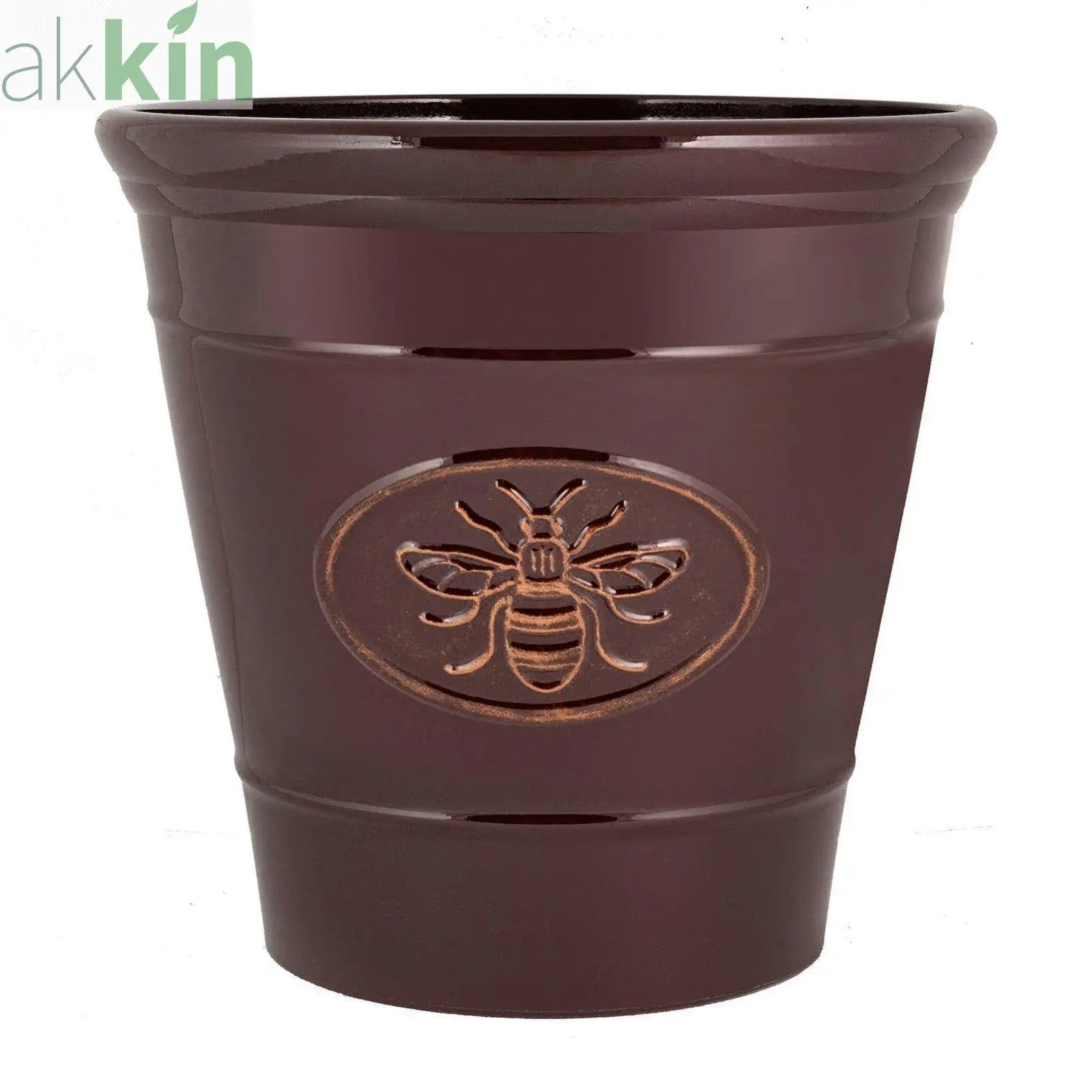 Bee Planter Round 23cm - Dark Brown - AK Kin Garden Supplies