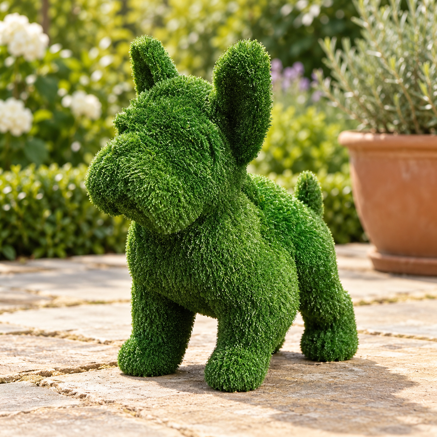 Belle Frenchie Artificial Grass Garden Ornament – 35cm