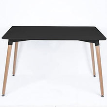 Black Halo Dining Table & Set of 4 Jamie Lorenzo Tulip chairs with Padded Seat PN Home