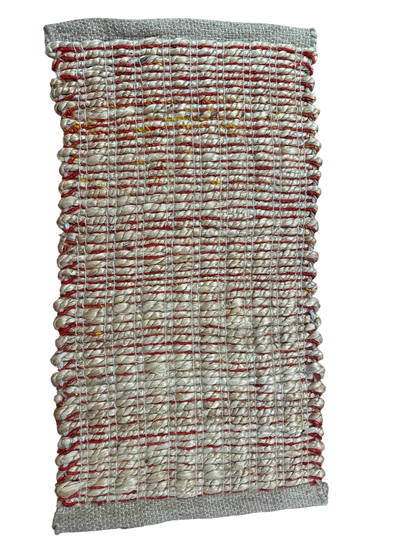 Blue, Red & Natural Jute/Cotton Rug - Rustic Twist 120cm x 170cm House, Home & Garden