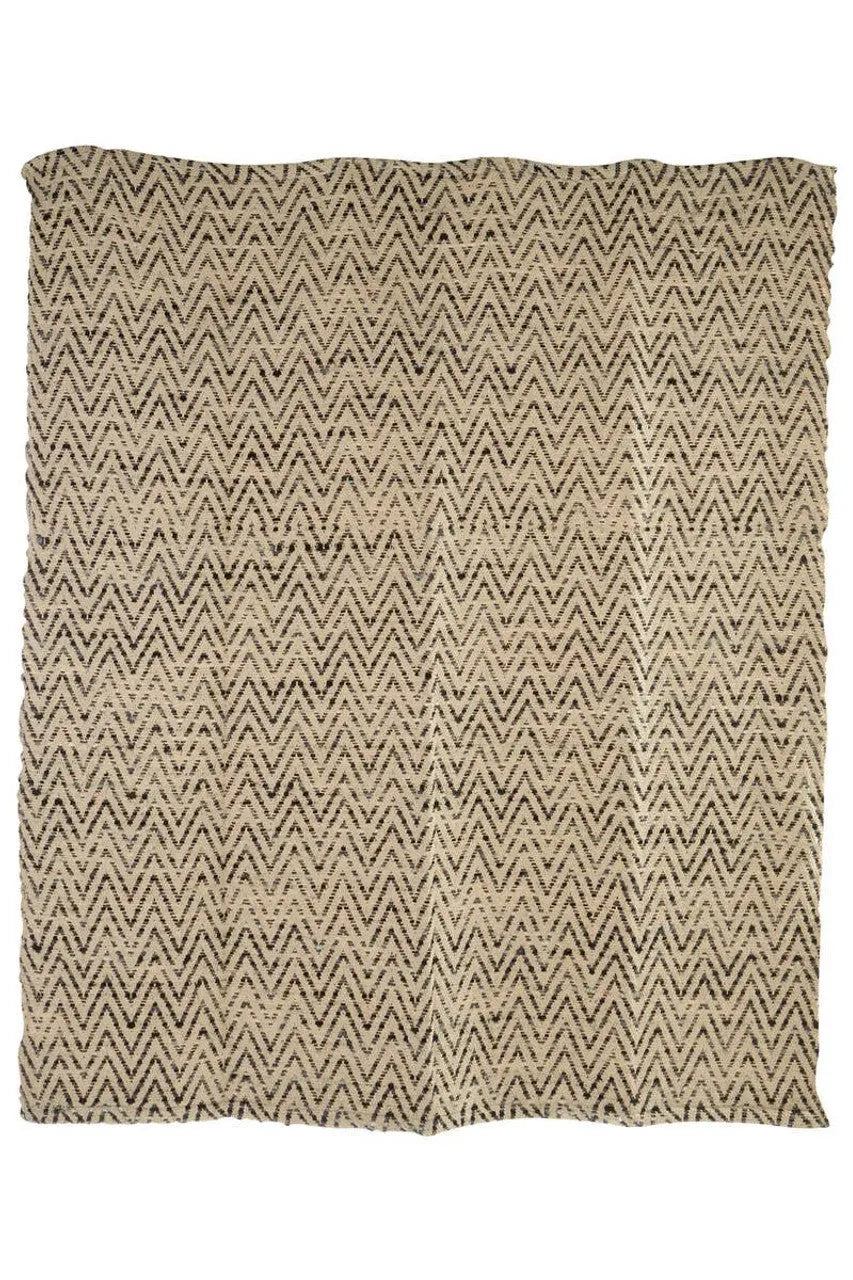 Bosie Chevron Beige Woven Throw H3 x D120 x W150 AK Kin Garden Supplies