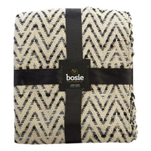 Bosie Chevron Beige and Grey Woven Throw H3 x D120 x W150 AK Kin Garden Supplies