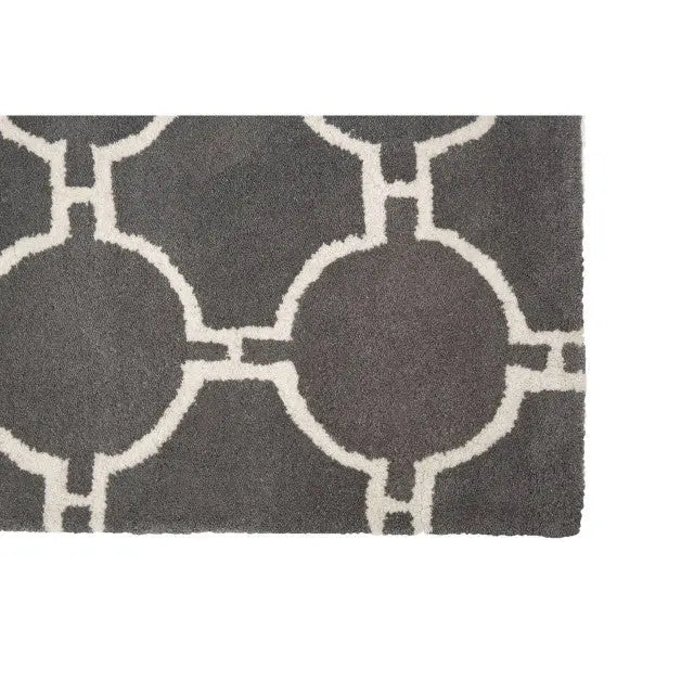 Bosie Kensington Townhouse Large Grey Hand Woven Rug w240 x d150 x h2 AK Kin Garden Supplies