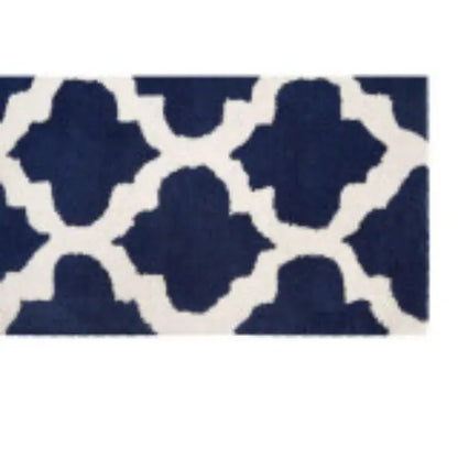 Bosie Kensington Townhouse Navy Blue and White Rug H2 x D120 x W180 AK Kin Garden Supplies