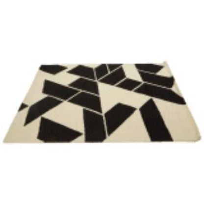 Bosie Milana Small Black and White Geometric Rug H1 x D120 x W180 AK Kin Garden Supplies