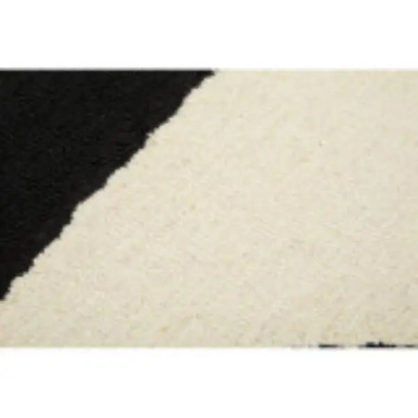 Bosie Milana Small Black and White Geometric Rug H1 x D120 x W180 AK Kin Garden Supplies