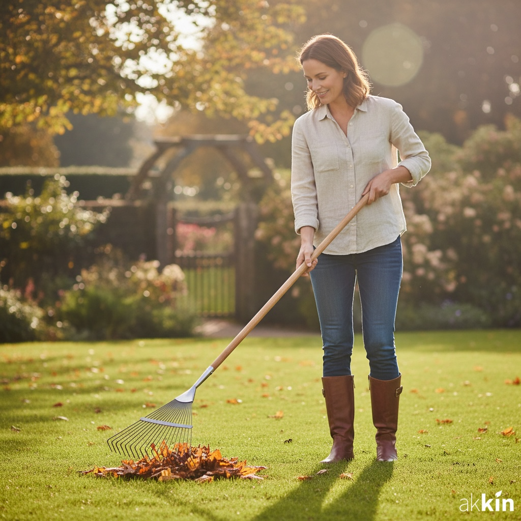 Burgon & Ball RHS Stainless Lawn Rake AK Kin Garden Supplies