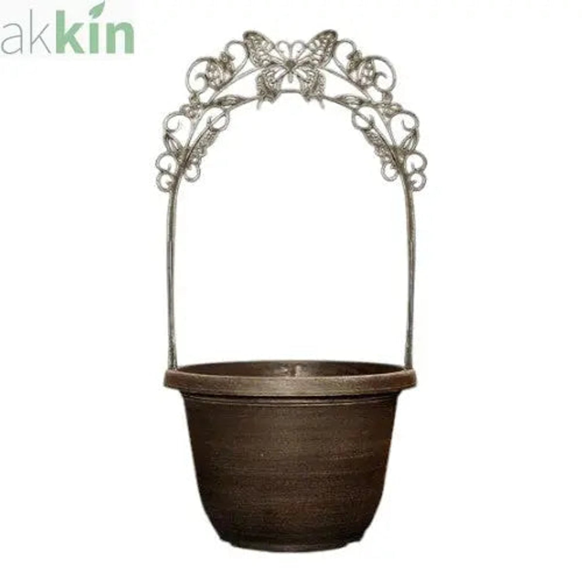 Butterfly Trellis planter 29cm Coffee Creme AK Kin Garden Supplies