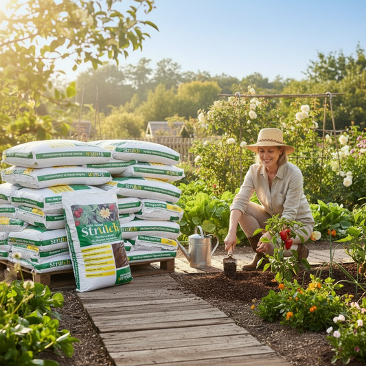 Strulch Innovative Organic Straw Mulch 9kg x 48 Bags Full Pallet