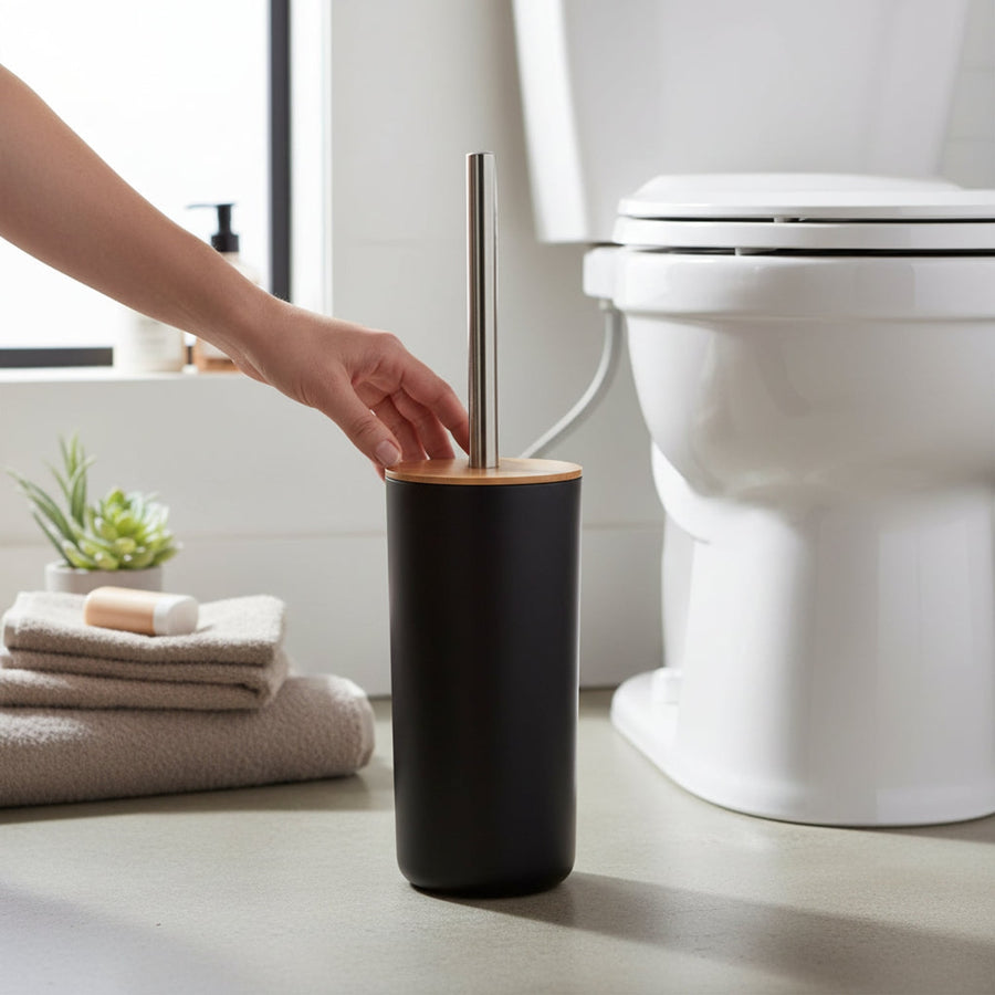 Canyon Black Toilet Brush Holder House, Home & Garden