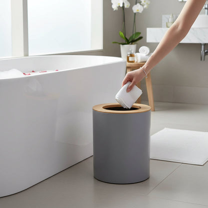 Canyon Grey Bamboo Waste Bin House, Home & Garden