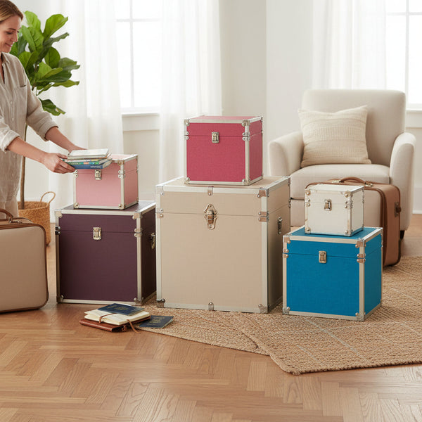 Carla Multicoloured Storage Trunks – Set of 6 House, Home & Garden