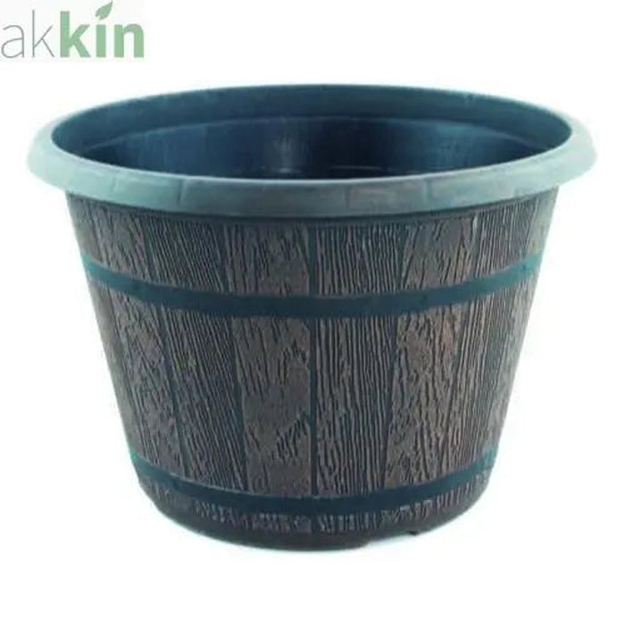 Cask Planter Bell with Band 35cm  Chestnut AK Kin Garden Supplies
