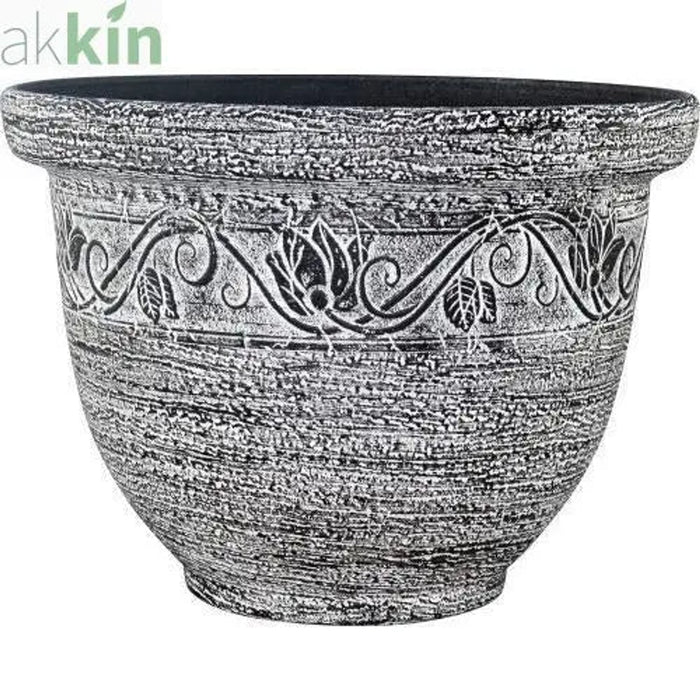 Celtic Planter 23cm  White AK Kin Garden Supplies