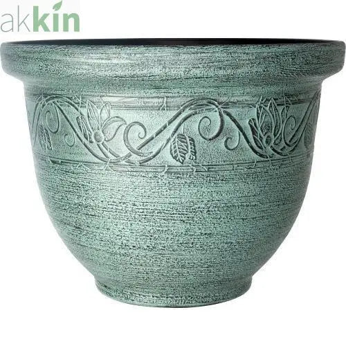Celtic Planter 36cm  Green AK Kin Garden Supplies