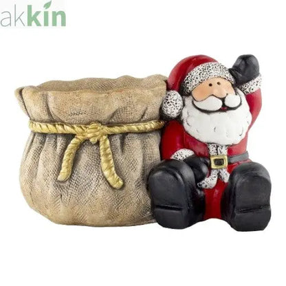 Cement Planter Father Christmas With Sack AK Kin Garden Supplies