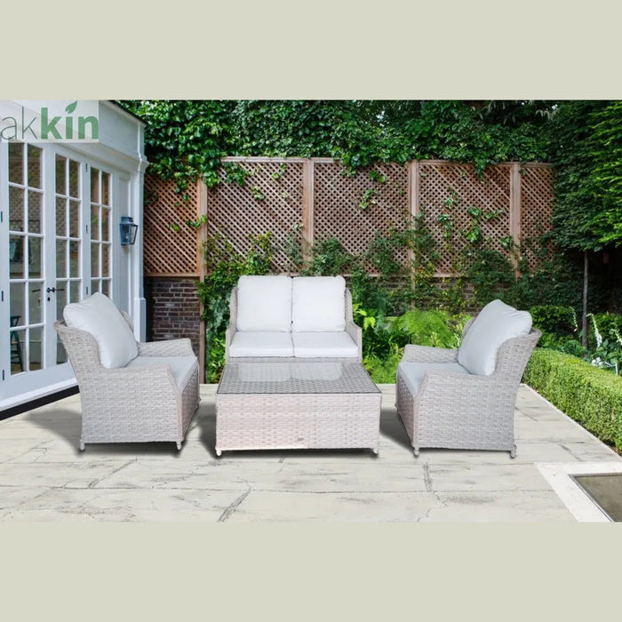 Chambery Beige Deluxe Lounge Sofa Set AK Kin Garden Supplies