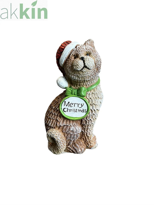 Christmas Cat Ornament 17cm AK Kin Garden Supplies