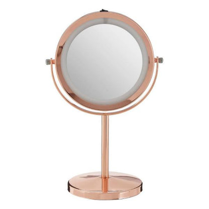 Clara Rose Gold LED Table Mirror House, Home & Garden