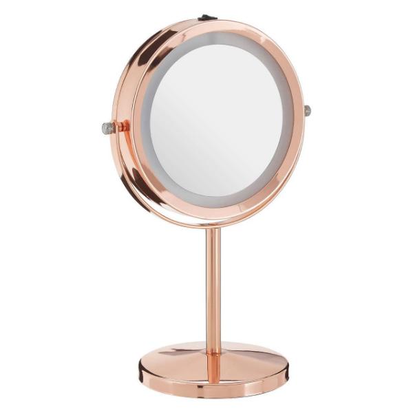 Clara Rose Gold LED Table Mirror House, Home & Garden