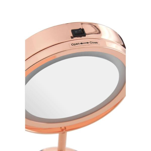 Clara Rose Gold LED Table Mirror House, Home & Garden
