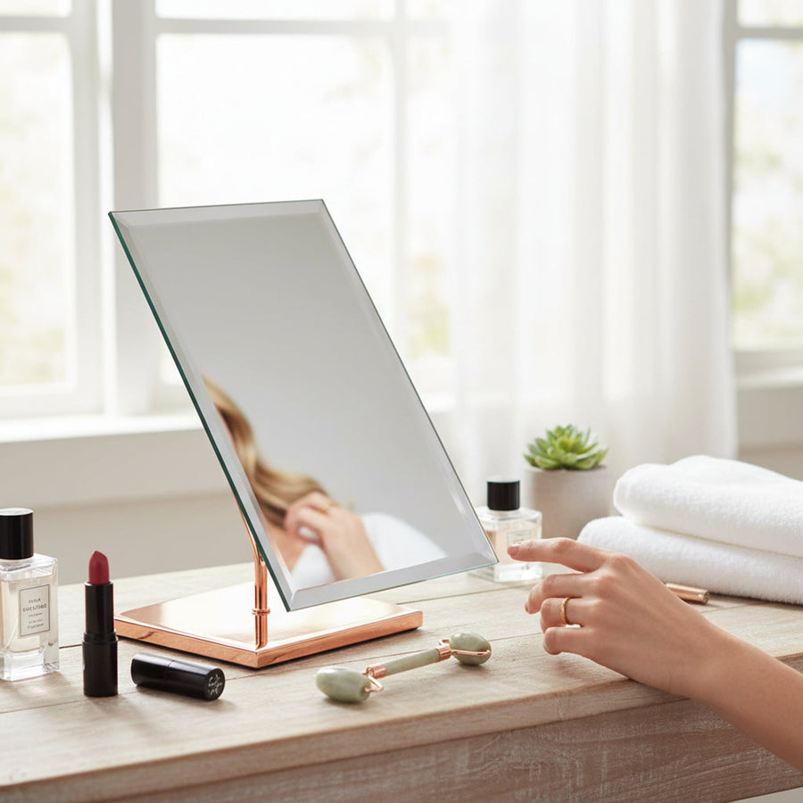 Clara Rose Gold Table Mirror House, Home & Garden