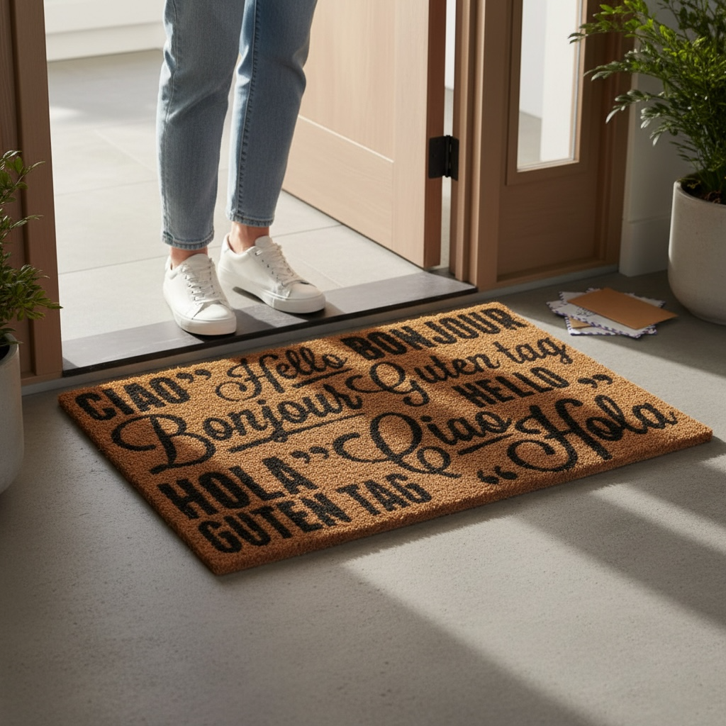 Coir Greetings Doormat H2 x D40 x W60 House, Home & Garden