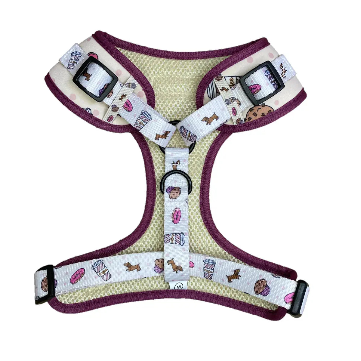 Comfy-Wear Adjustable Dog Harness -  Puppaccino - MEDIUM Neck 38-48cm / Chest 46-64cm AK Kin Garden Supplies