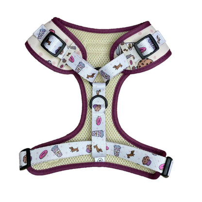Comfy-Wear Adjustable Dog Harness -  Puppaccino - MEDIUM Neck 38-48cm / Chest 46-64cm AK Kin Garden Supplies