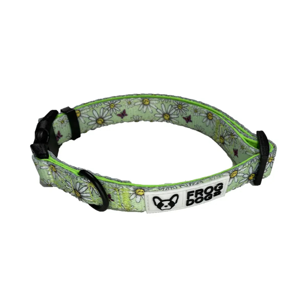 Comfy-Wear Dog Collar - Daisy Days Medium 2.0cm width / 32-50cm Neck AK Kin Garden Supplies