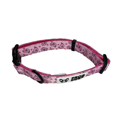 Comfy-Wear Dog Collar - Piggy Passion Medium 2.0cm width / 32-50cm Neck AK Kin Garden Supplies