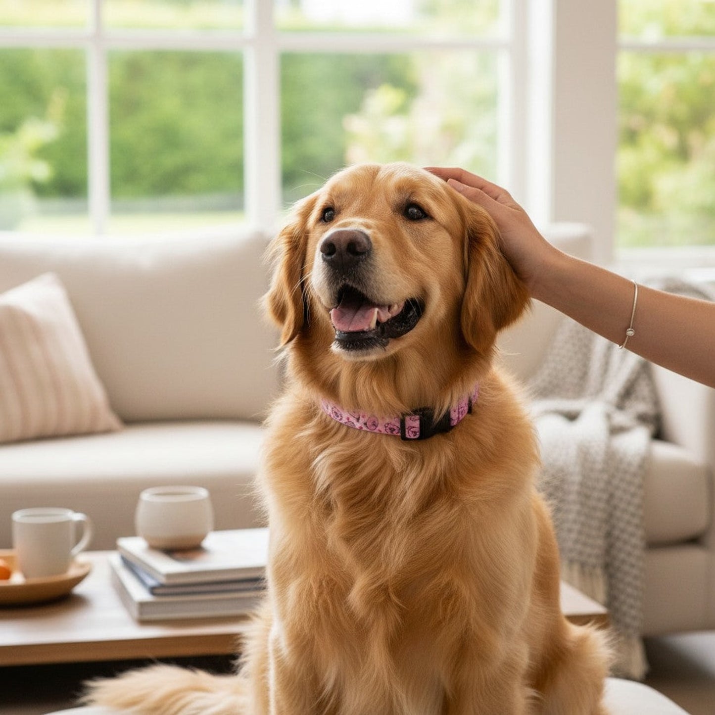 Comfy-Wear Dog Collar - Piggy Passion Medium 2.0cm width / 32-50cm Neck