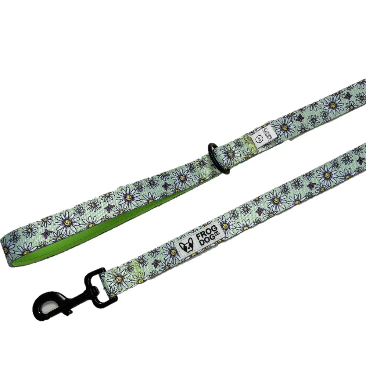 Comfy-Wear Dog Lead - Daisy Days - LARGE Chunky 2.5cm width / 152cm length AK Kin Garden Supplies