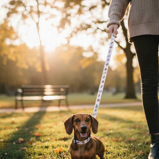 Comfy-Wear Dog Lead - Puppaccino - LARGE Chunky 2.5cm width / 152cm length