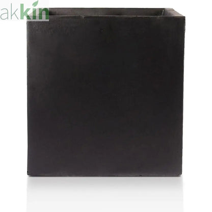 IDEALIST Lite Contemporary Flower Box Square Garden Planter, Faux Lead Light Concrete Outdoor Large Plant Pot H50 L50 W50 cm, 126L One Click Plants