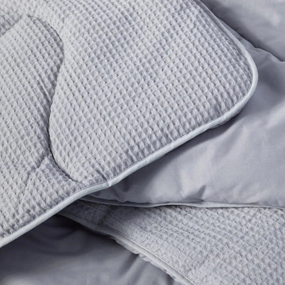 NIGHT OWL® - NATURAL COTTON WAFFLE COVERLESS DUVET - DOUBLE 10.5 tog - GREY House, Home & Garden