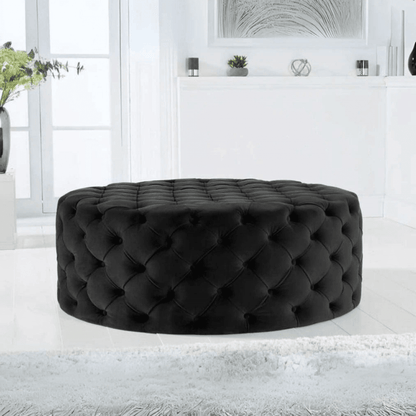 Brixton One Round Footstool UK UK Beds Direct ltd