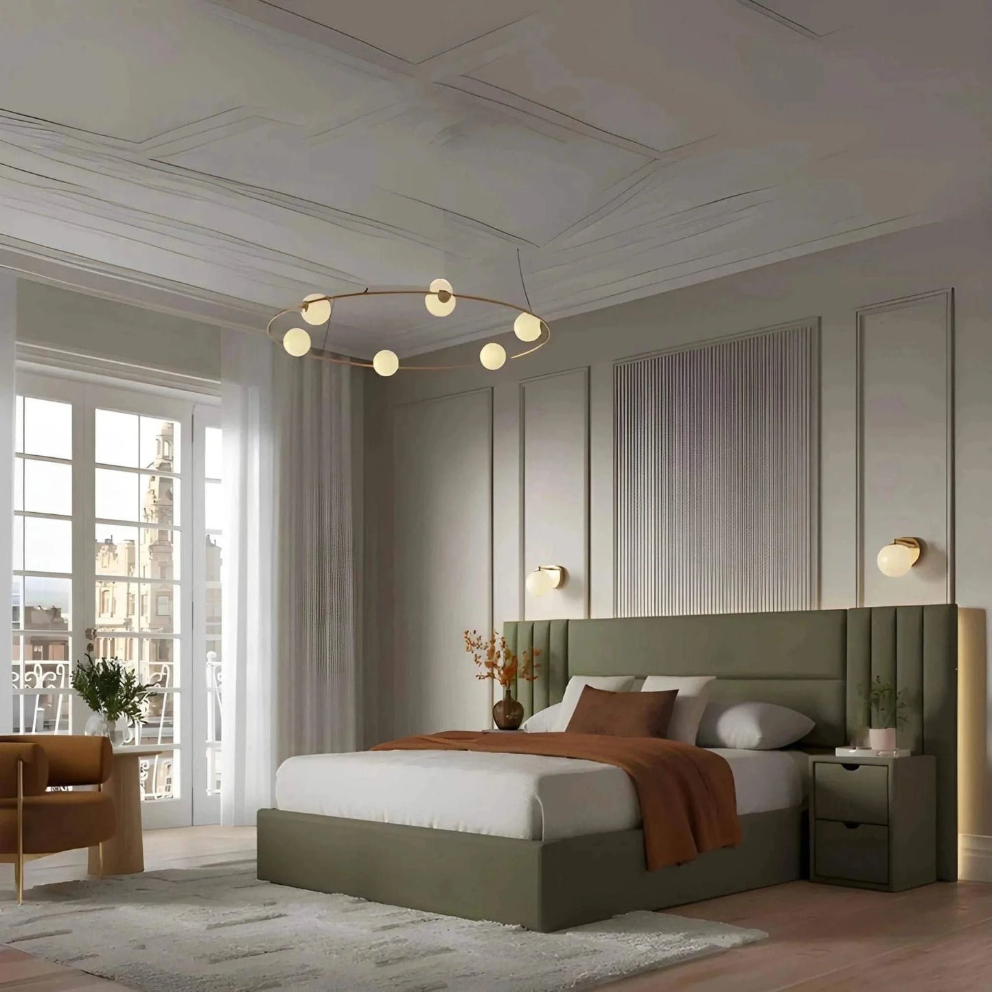 Grace Wide Panel Bed-Luxury Upholstered Bed with Storage Options UK Beds Direct ltd