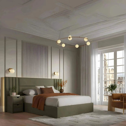 Grace Wide Panel Bed-Luxury Upholstered Bed with Storage Options UK Beds Direct ltd