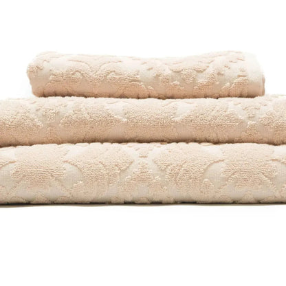 Country House Jacquard Sculpted Bath Towels Blush AK Kin Garden Supplies
