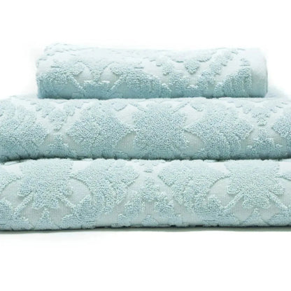 Country House Jacquard Sculpted Bath Towels Duck Egg AK Kin Garden Supplies