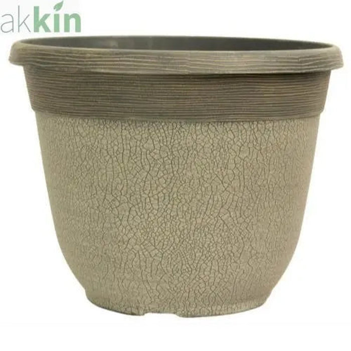 Crackle Planter 30cm  Concrete Grey AK Kin Garden Supplies