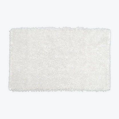 Curly Tumble Twist Bath Mat - 100% Cotton White AK Kin Garden Supplies